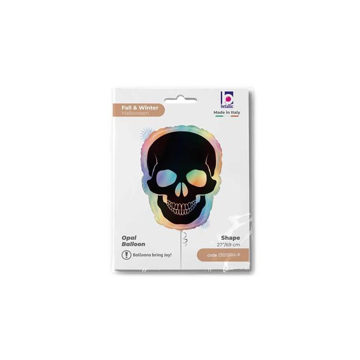 Balão Caveira Holográfica 69cm Grabo Balão Caveira Holográfica 69cm Grabo