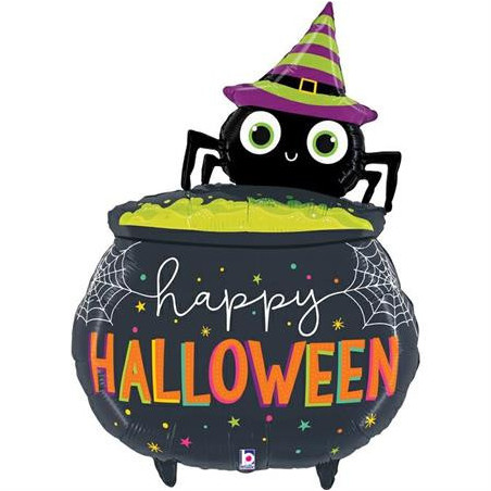 Balão Halloween Aranha no Caldeirão 112cm Grabo