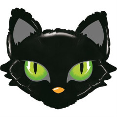 Balão foil Cabeça Gato Preto 71cm Grabo
