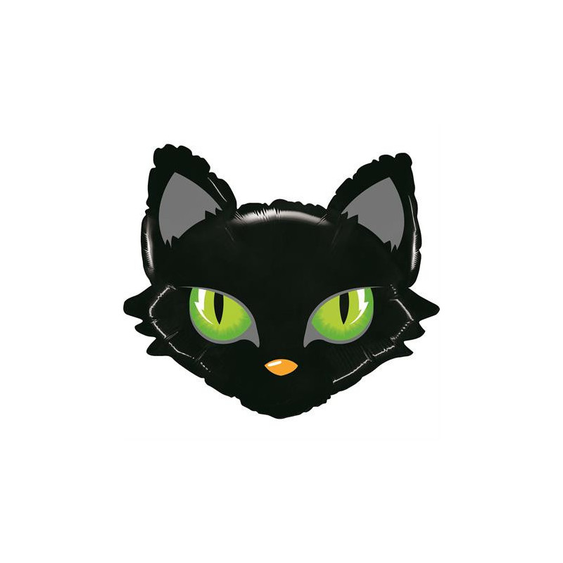 Balão foil Cabeça Gato Preto 71cm Grabo