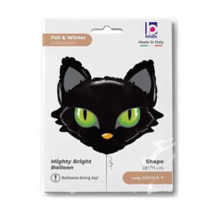 Balão foil Cabeça Gato Preto 71cm Grabo
