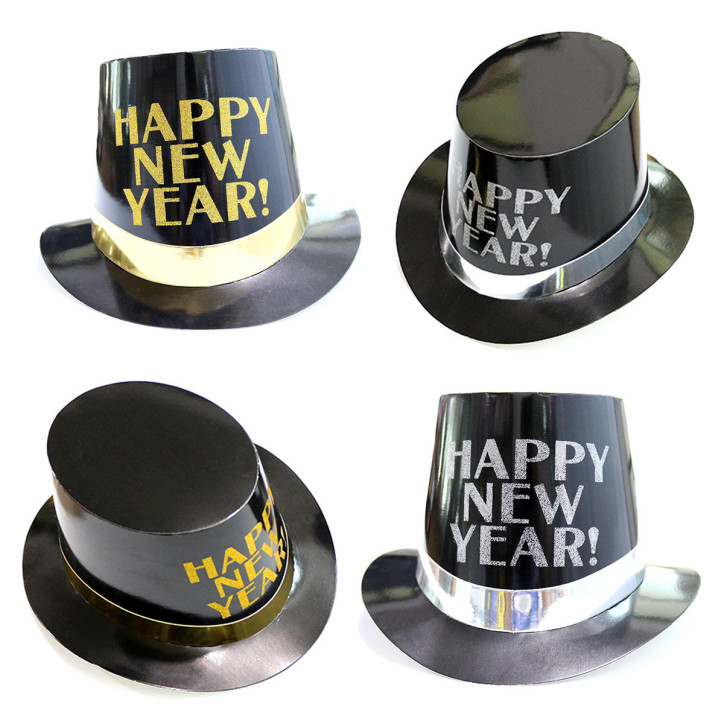 Cartola Preta Happy New Year a Dourado