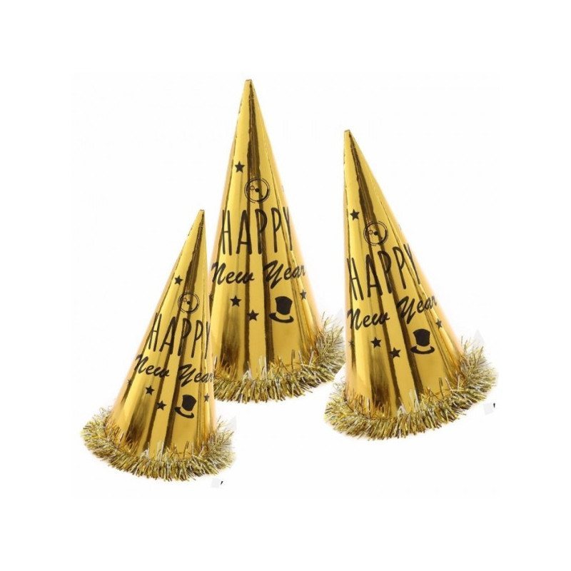 Chapéu Passagem de Ano Ouro Happy New Year