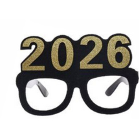 Óculos Pretos Números 2026 Passagem de Ano Números