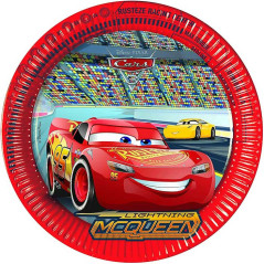8 Pratos Cars Faisca MCQueen 23cm