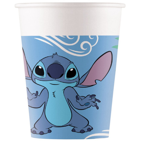 8 copos de papel Stitch
