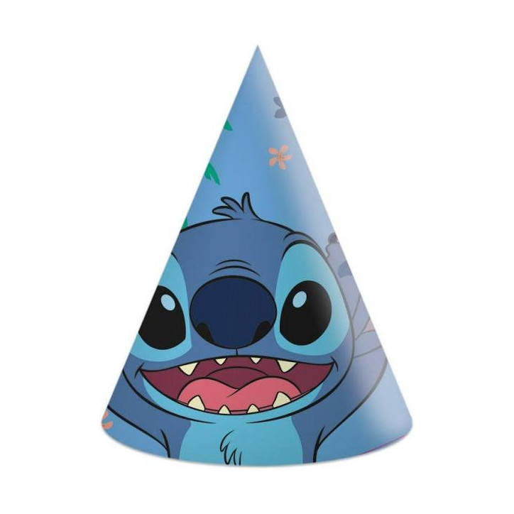 6 Chapéus de Aniversário Stitch