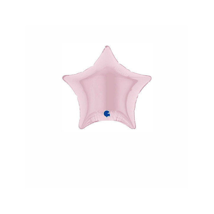 Balão foil Estrela Rosa Pastel