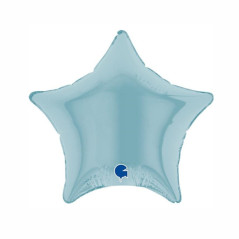 Balão foil Estrela Azul Pastel