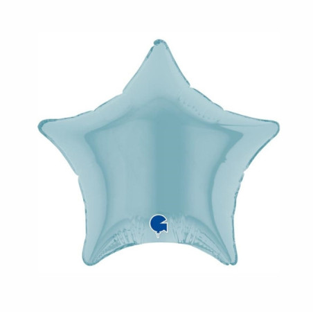 Balão foil Estrela Azul Pastel