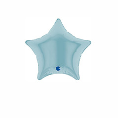 Balão foil Estrela Azul Pastel