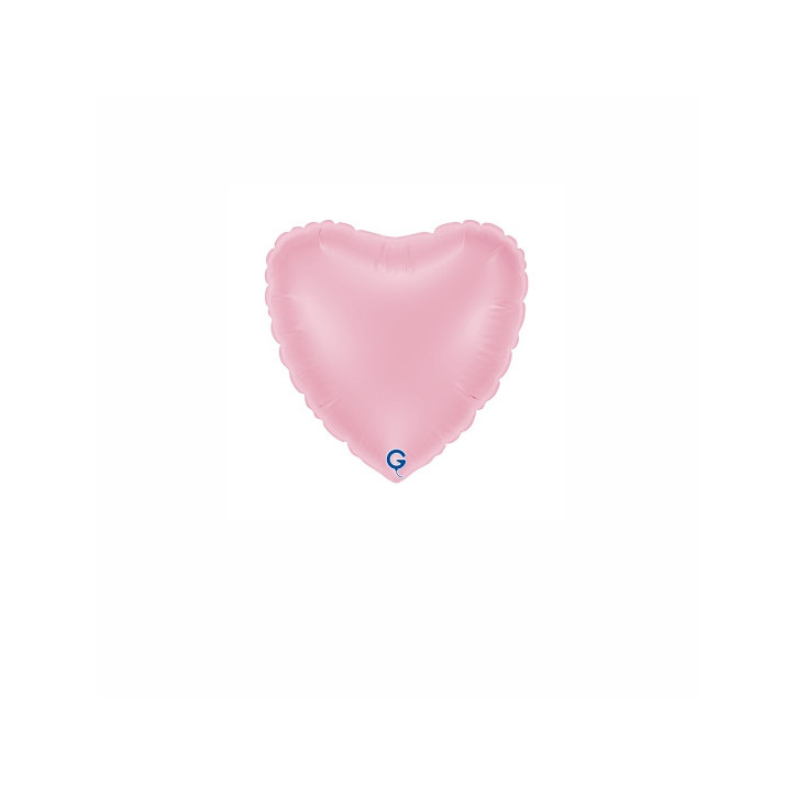 Balão foil Coração Rosa Pastel