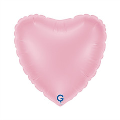 Balão foil Coração Rosa Pastel