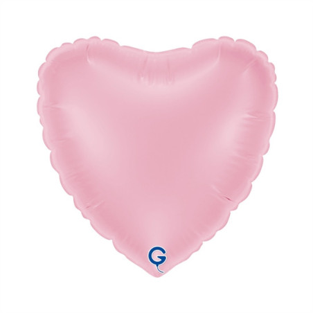Balão foil Coração Rosa Pastel