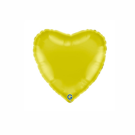 Balão foil Coração Amarelo
