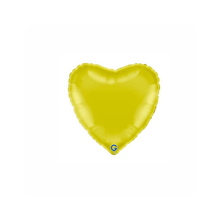 Balão foil Coração Amarelo