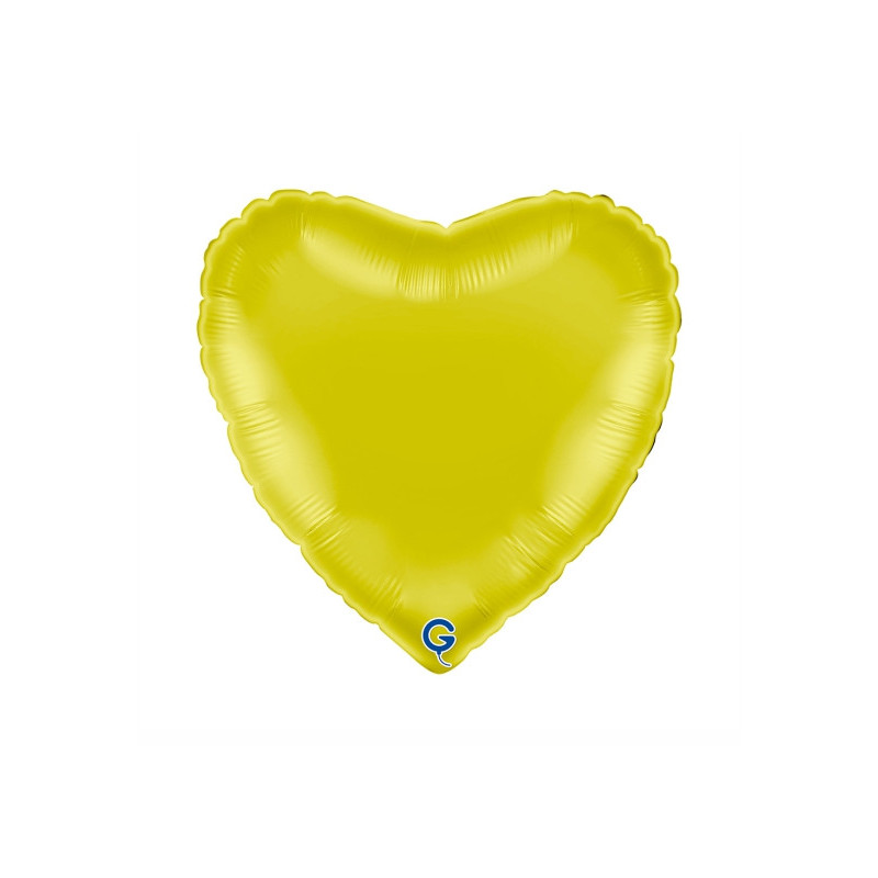 Balão foil Coração Amarelo
