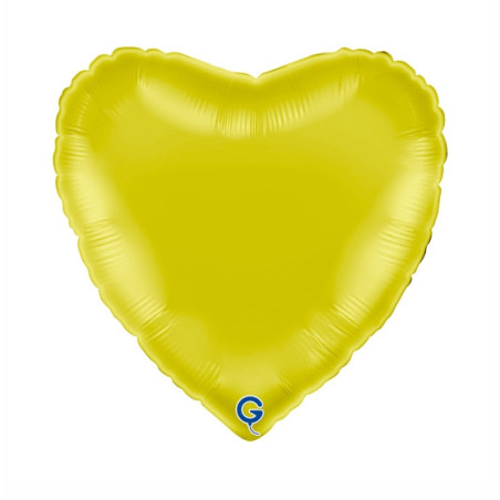 Balão foil Coração Amarelo