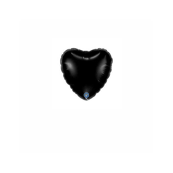 Balão foil Coração Preto