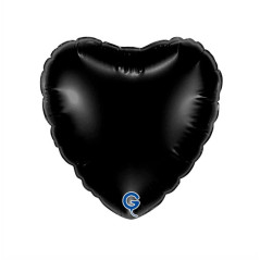 Balão foil Coração Preto