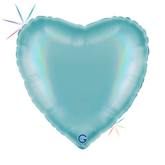 Balão Foil Coração 45cm Platinum Tenerife Sea