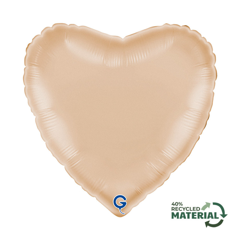 Balão Foil Coração 45cm Satin Nude