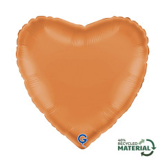 Balão Foil Coração 45cm Satin Caramelo