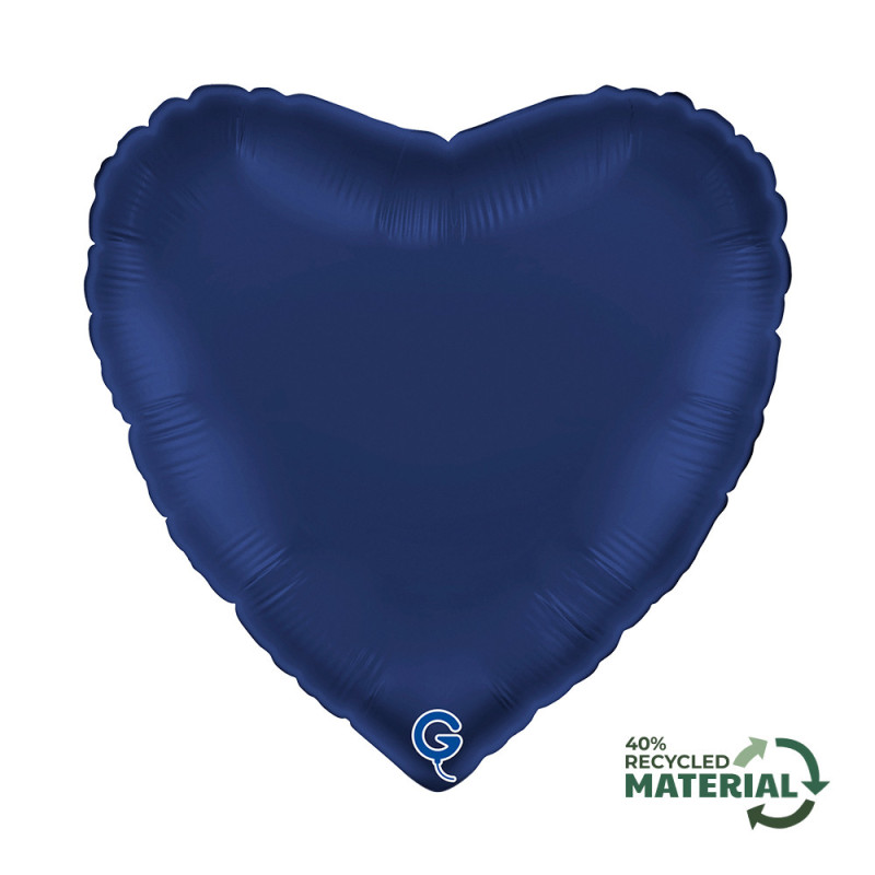 Balão Foil Coração 45cm Satin Blue Navy