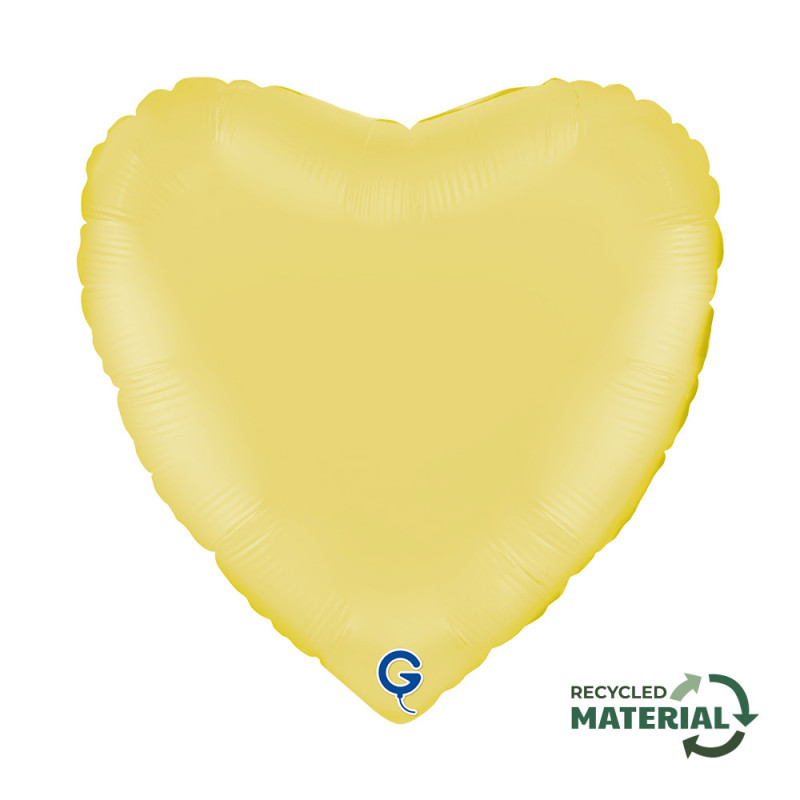 Balão Foil Coração 45cm Matte Amarelo