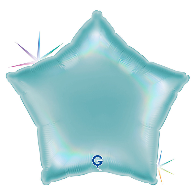 Balão Foil Estrela 45cm Platinum Tenerife Sea