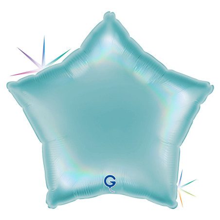Balão Foil Estrela 45cm Platinum Tenerife Sea