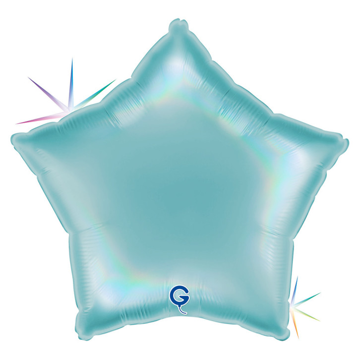 Balão Foil Estrela 45cm Platinum Tenerife Sea