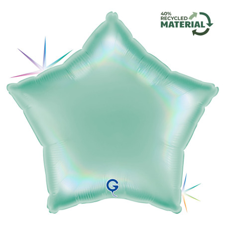 Balão Foil Estrela 45cm Platinum Tiffany