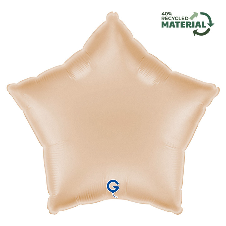 Balão Foil Estrela 45cm Satin Nude Balão Foil Estrela 45cm Satin Nude