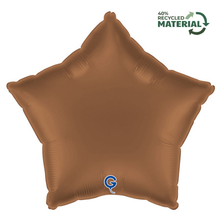 Balão Foil Estrela 45cm Satin Chocolate
