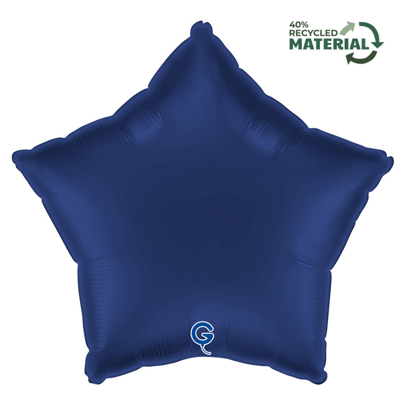 Balão Foil Estrela 45cm Satin Blue Navy