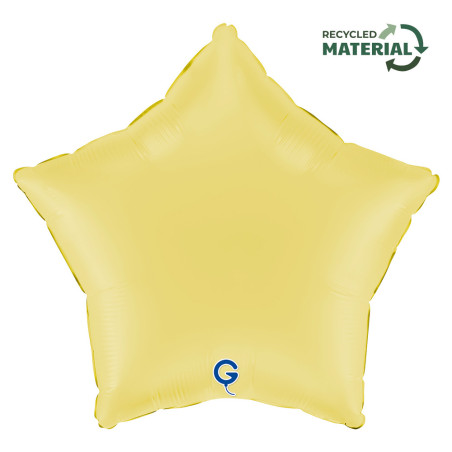 Balão Foil Estrela 45cm Matte Amarelo