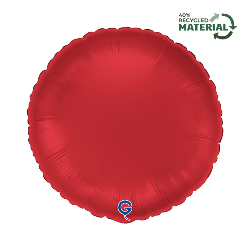 Balão Foil Redondo 46cm Satin Ruby