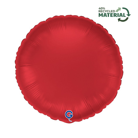Balão Foil Redondo 46cm Satin Ruby