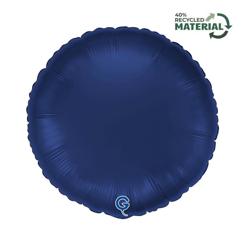 Balão Foil Redondo 46cm Satin Blue Navy