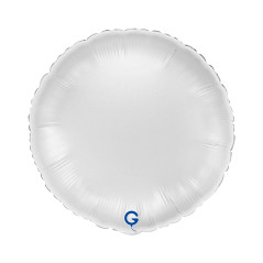 Balão Foil Redondo 46cm Satin Branco