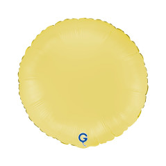 Balão Foil Redondo 46cm Matte Amarelo