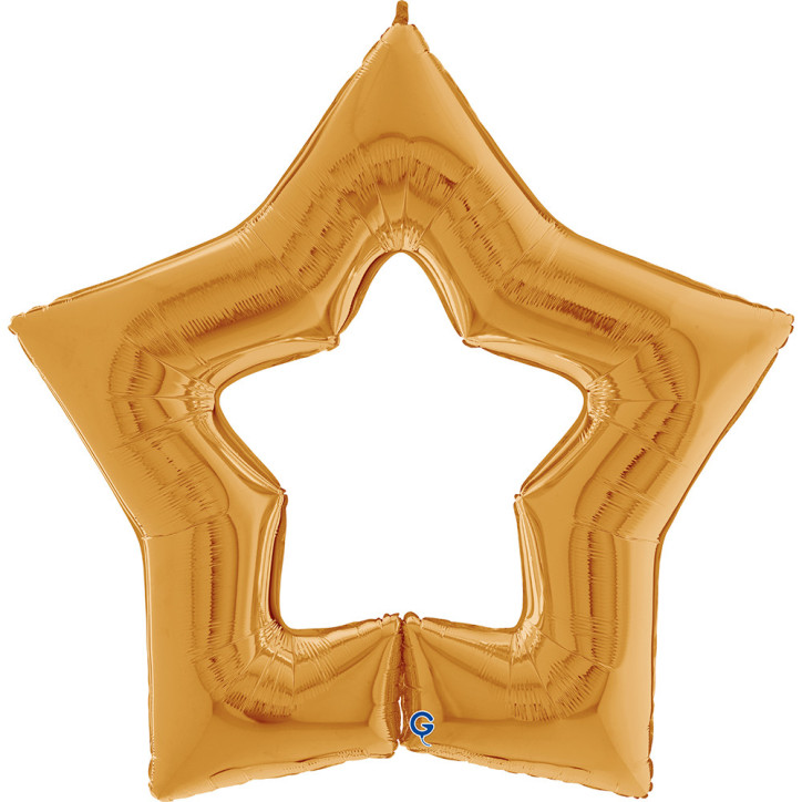Balão Foil Estrela Linky Ouro 122cm Grabo Balão Foil Estrela Linky Ouro 122cm Grabo