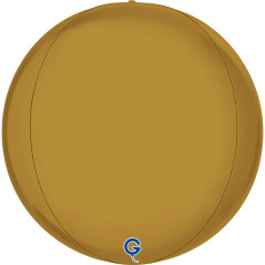 Balão Globo Satin Ouro 4D" 38cm Grabo