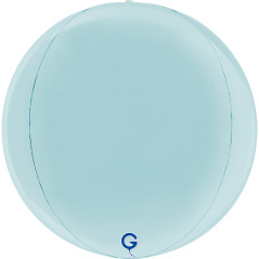 Balão Globo Azul Pastel 38cm 4D Grabo