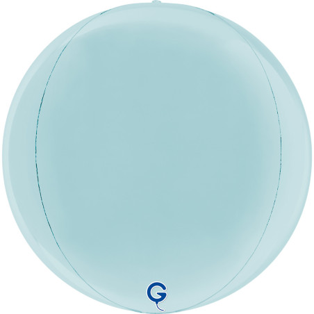 Balão Globo Azul Pastel 38cm 4D Grabo