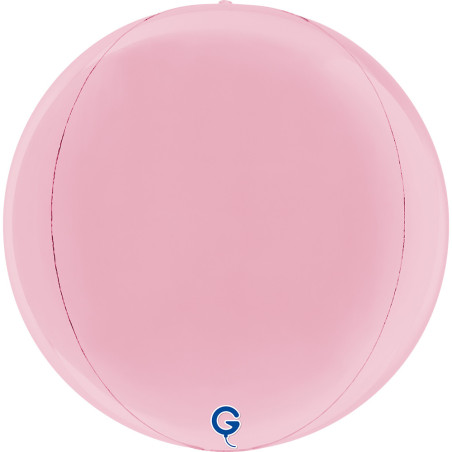Balão Globo Rosa Pastel 38cm 4D Grabo