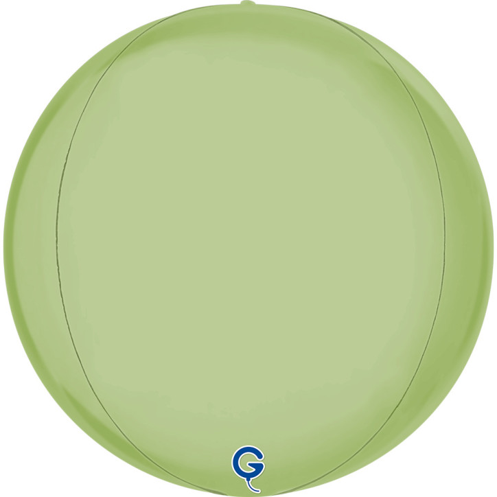 Balão Globo Satin Verde Oliva 4D" 38cm Grabo