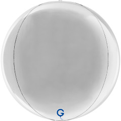Balão Globo Prata 29cm 4D Grabo
