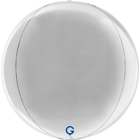 Balão Globo Prata 29cm 4D Grabo